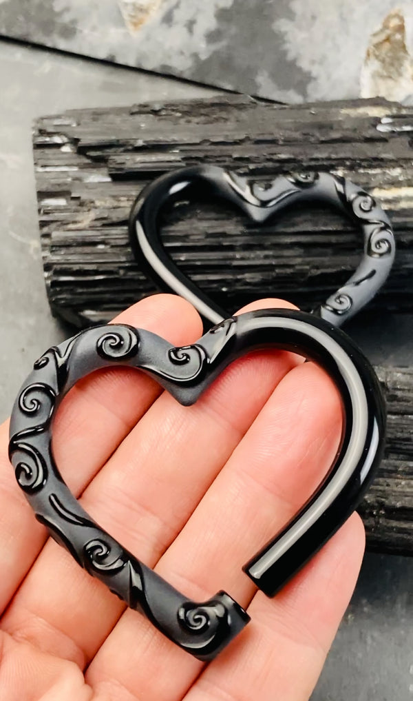 RAVEN Filigree | GLASS HEARTS 6G - 00G
