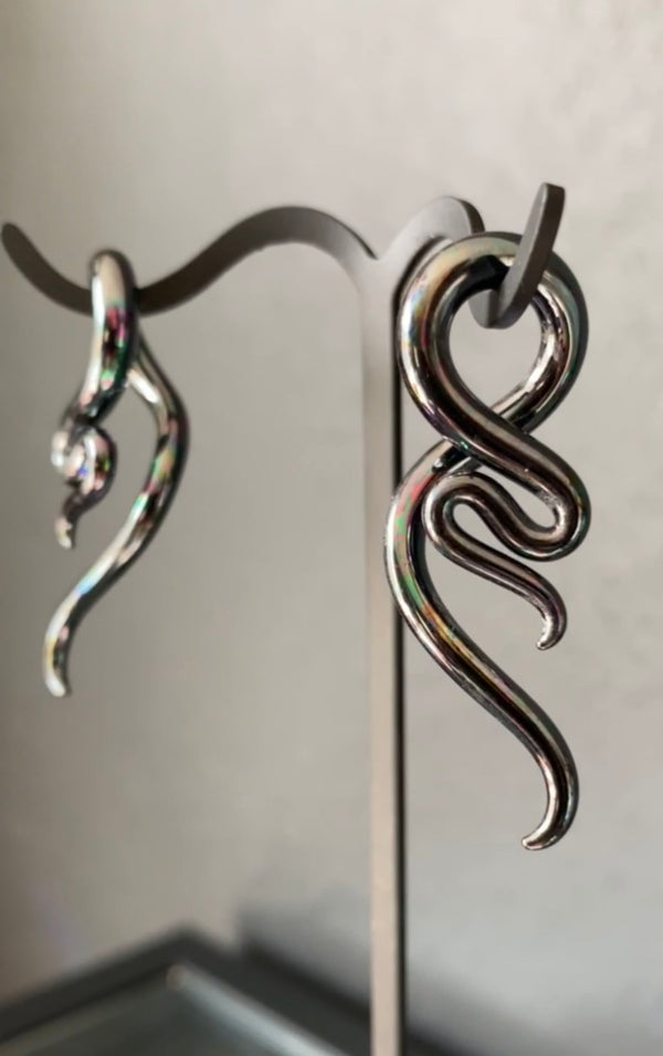 Oil Slick Raven | Mini River Squids | 14G - 1/2”